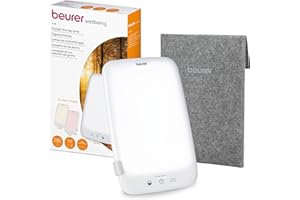 ‎BEURER Beurer TL 35 Tageslichtlampe, Simulation von Tageslicht, mit 3 Farbtemperaturen für einen geregelten Tages-Nacht-Rhythmus, 10.000 Lux, Medizinprodukt, abnehmbarer Standfuß, mit Dimmer, Weiß