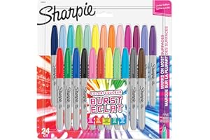 Sharpie Permanent Markers | Fine Point for Bold Details | Colour Burst & Assorted Original | 24 Marker Pens