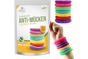 SHOPOS Mückenschutz Armband – 18er Pack für Kinder & Erwachsene – Effektive Zeckenabwehr, Wespenvertreibung & Anti-Mücken Lösung für Outdoor – Mit Zitroneneukalyptusöl