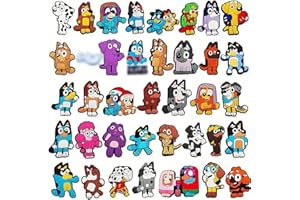 YFJSML 39 Stück Schuh Charms, Schuhanstecker für Kinder, Cartoon Schuhdekoration, Schuh Dekoration für Clogs, Anime Schuhanhänger, Blauer Hund PVC Shoe Charms, Armband-Charms für Mädchen und Jungen