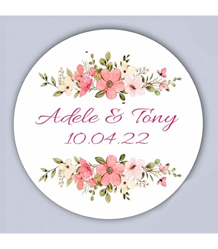 100 Adesivi Cuore Personalizzati Matrimonio - Con Nome E Data Per Bomboniere - Foto 4