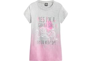 CityComfort Girls T Shirts, Gamer Girl T-Shirt 7-15 Years Gaming Merchandise