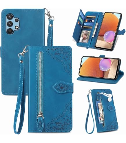 ZCDAYE Custodia A Portafoglio Con Cerniera Per Huawei P30 Pro - Motivo Floreale Lucido, Pelle PU, Cordino Con Fiocco, Supporto, Slot Per Carte E TPU Morbido, Colore Pro-Rose Gold