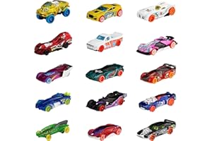 Hot Wheels Triple Coffret 5 Véhicules Spécial Piste, Total 15 Véhicules À L’Échelle 1/64, À Collectionner, Jouet Enfant, Dès 4 Ans, HNM04