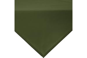 REDBEST Mitteldecke, Tischdecke Uni Seattle, 100% Baumwolle - Robustes, glattes Gewebe, mit hochwertigem Kuvertsaum, dunkelgrün Größe 100x100 cm (weitere Farben, Größen)