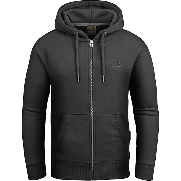 Grin&Bear GEC017 hoodie voor heren met geprägd logo, gemengd grijs, L