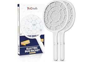 YsChois®, Racchetta Elettrica, Zanzariera Elettrica | Voltaggio Zona Oro, Peso Pari a una Mela - Alimentata a Batterie AA (non incl.) - Da esterno & Da Interno con Tecniche Professionali, 2 Pezzi