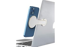 MILI ORBITA360, Magnetic Laptop Phone Holder, Supports Mag-Safe for iPhone 12/13, Foldable Monitor Expansion Bracket, Compact Size, Compatible with All Cell Phones (Golden)