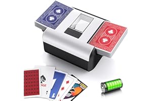 BillionFun Kartenmischmaschine Elektrische - Automatischer Mischmaschine Karten, 2000mAh Wiederaufladbar| Geräuscharm, 2s Schnelles Mischen, Kartenmischgerät für Poker, UNO, Skip BO, Blackjack