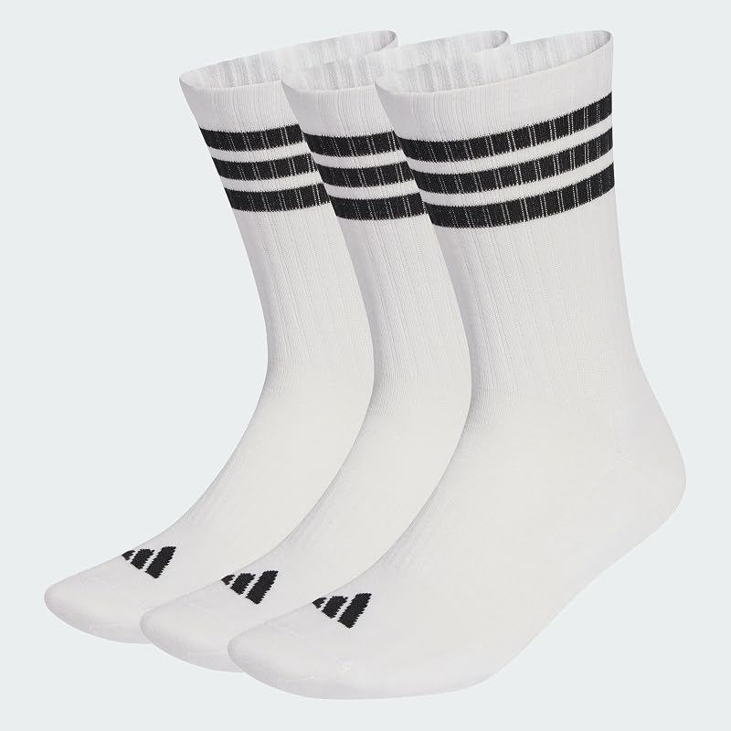 adidas Unisex 3 Stripes Cushioned Sportswear Crew Socks 3 Pair Pack Socks