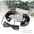 MOGOULUA 10 Head Mist Maker 7L/H Pond Ultrasonic Fogger with IP67 Waterproof Power Supply A pair of Buoys Heavy Mist Maker Garden Mist Air Humidifier for Halloween Christmas Wedding Party
