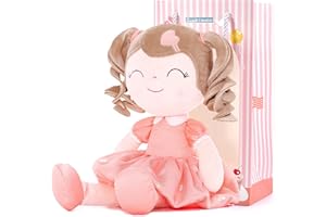 Gloveleya Baby Doll Gifts Plush Curly Girl Toys with Love 16" Orange