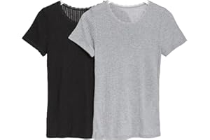 MYT EX M&S Womens Pack of 2 Thermal Short Sleeve Pointelle Tops Ladies Warm Vest Size 6-28