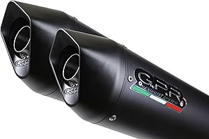 GPR EXHAUST SYSTEM GPREB T.65.FUNE Double Pot d'échappement homologué FURORE NERO TRIUMPH STREET TRIPLE 675 2007/12