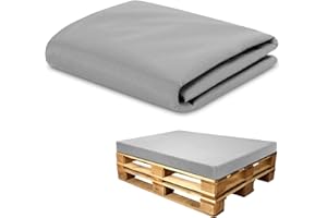 Amazinggirl Housse pour Coussin de Palette en Carton Mousse, Coussin compensé pour Matelas de Sol Housse: 120x80 cm - Idéal pour Meubles et Lits en palettes Gris Clair