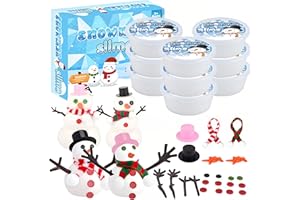 NIURUILSI Do You Want to Build a Snowman,9 Pack Putty Slime Kit with Snowman Accessories,Build, Melt & Rebuild Fun,Desk Toy for Kids,Christmas Stocking Stuffer