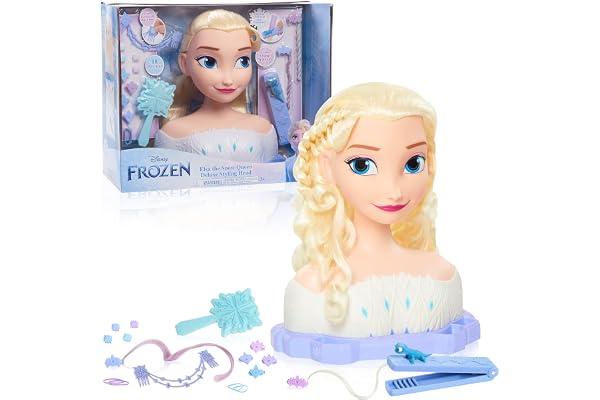 Disney’s Frozen 2 Deluxe Elsa the Snow Queen Styling Head, 17-pieces