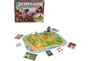 SPIN MASTER GAMES Jumanji L'ile Du Danger - Jumanji en 3D - Jeu de Société Famille - Jeu De Plateau Avec Nombreux Défis - Ambiance du Film - Version Française - Jouet Enfant 8 Ans et +