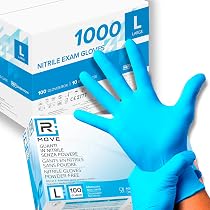 1000 Guanti In Vinile M Senza Polvere E Lattice - Ipoallergenici, CE, Monouso Trasparenti, 10 Box Da 100, Per Alimenti Non Grassi