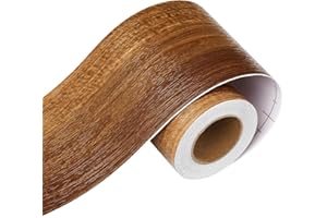 LACHEERY Bordo Adesivo per Pareti Legno 7.6cm x 500cm Bordino per Top Cucina Marrone Specchio Bordo Legno Adesivo per Mobili Impermeabile Carta da Parati Adesiva Muro Decorazione per Armadio