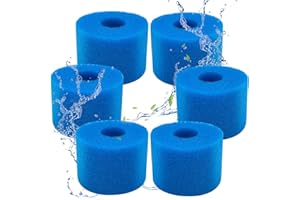 ZFTCN Lot de 6 filtres de Piscine en Mousse Filtre pour Intex Type S1 - Filtre en Mousse pour Spa, Piscine - Réutilisables et lavables - Éponge de Filtration de Type S1（6 pièces）
