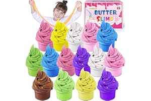 YOPINSAND 15 Pack Butter Slime Kit für Kinder, Slime Spielzeug für Jungen & Mädchen, duftende DIY Slime Spielzeug für Party Favor, weich und Nicht-klebrig