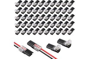 flintronic 2-stifts kabelkontakt, 50 stycken bilkontakter, (0,82–0,25 mm²) 18–24 AWG, kabelskarv med snabbkoppling, krympkontakter, vattentät