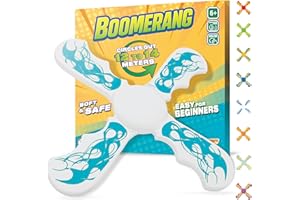 ANCORY Boomerang for Kids, 12m Range - Flying Boomerang Toy - Water Floating Easy-to-Throw Outdoor Toys, White