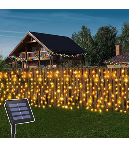 CERIAL Solar Lichtervorhang 2x2m - 200 LED Mit Fernbedienung & Timer