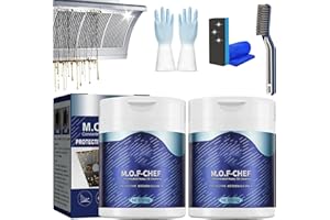 NNBWLMAEE Mof Chef Cleaner - Polvo limpiador en polvo, limpiador profesional de cocina Mof Chef, limpiador de polvo de manchas de aceite pesado, olor fresco, sin dañar la superficie, 100 g/500 g (200 g)