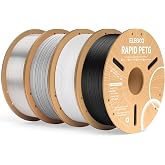 ELEGOO PETG Filament Fast 1.75 4kg Black,White,Grey,Translucent | Speed 30-600mm/s, Dimensional Accuracy +/- 0.03mm, Filament