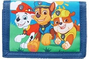 Verona Originals Boys Paw Patrol Toys Tri-Fold Coin Wallet for Kids Gifts Christmas, Teenagers Essentials Money Coins Wallets Bag, Teenager School Smart Purse