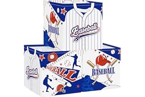 Clastyle Zestaw 3 pudełek do przechowywania piłki sportowej Kostka do przechowywania ubrań kosz na ubrania gwiazda półki dla dzieci Zabawki i książki do przedszkola, baseballu, 30 x 30 x 30 cm