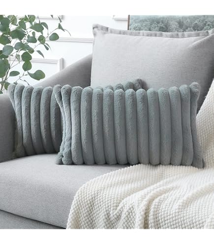 Inchgrass Fell Kissenbezüge 2er Set – Super Weich & Flauschig, 45x45 Cm, Mit Verstecktem Reißverschluss, Für Sofa & Bett
