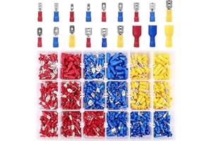 Pluworks Conectores Eléctricos, 900 piezas Terminales Faston Aislados Eléctricamente, Conectores Pala