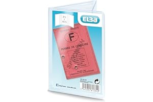 OXFORD ELBA Etui transparent de protection 3 volets PVC 74 x 108 mm Permis de conduire