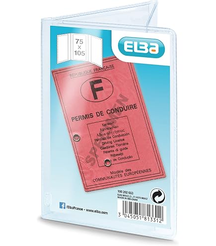 ELBA Ausweishülle Aus PVC, 1-fach, 0,20 Mm Stärke – Format 83 X 120 Mm, Transparent Und Stabil