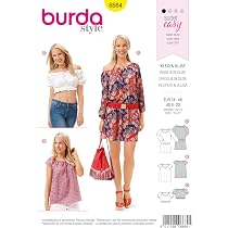 Patron Couture Jupe Burda B6682 - Jupe évasée Facile à Coudre - Taille Papier 19x13cm