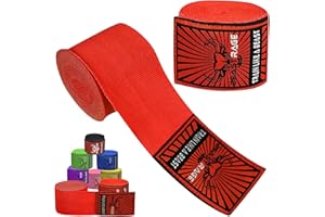 BEAST RAGE Boxing Hand Wraps Men Protection MMA Support Inner Gloves Martial Arts Training Wrapper Punching Combat Sports Muay Thai, under Mitts 4.5 Meter Elasticated Bandages