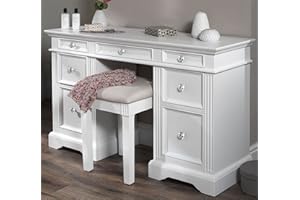 GAINSBOROUGH FURNITURE Gainsborough White Dressing table. Very solid dressing table with 7 drawers in different sizes. White desk. FULLY ASSEMBLED
