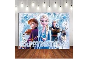 MIZT Toile de Fond pour Photographie sur Le thème du Frozen,pour garçons et Fille et Enfants,pour fête d'anniversaire, fête Anniversaire décoration bannière Accessoires Photo-150 * 100cm