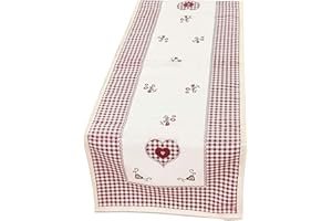 FACILCASA Runner da Tavola, Tirolese - Launen Tirol – Copritavola, Rustico, Stile Montagna, Decorazione da Tavolo, Natalizio da Tavola, Tessuto Rustico resistente, Tessuto jacquard – Rettangolo (cm 45x90)