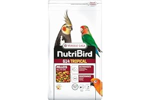 VERSELE-LAGA - NutriBird G14 Tropical - Pellet estrusi - Alimento di mantenimento per grandi parrocchetti - Multicolore - 3kg