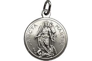 I G J MEDAGLIA DI SANTA MARTA DI BETANIA - LE MEDAGLIE DEI SANTI PATRONI -100% MADE IN ITALY
