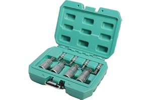 Profi XZN Bit Satz 8tlg 1/2 & 1/4 Zoll aus Q-50 Stahl von WIESEMANN 1893 I Bits in den Größen M4 - M 16 I Vielzahn Nuss in praktischer Transportbox I 81475