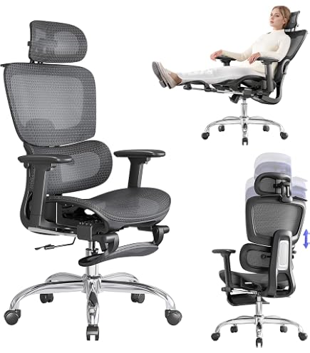 Sedia Da Ufficio Girevole A 360°, Poltrona Con Schienale Alto In Pelle Reclinabile Altezza E Schienale Regolabile Ergonomica Poggiatesta Br 87746454