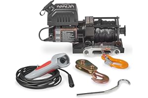 Warrior Ninja Treuil électrique, Corde synthétique, ATV, Utilitaire, Bateau, 12 V