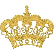 Gouden kroon strijken/naaien geborduurde patch badge borduurwerk kroon motiefoverdracht: - België