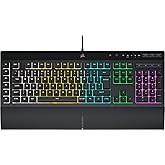 Corsair K55 RGB Pro Wired Gaming Keyboard Membrane - IP42 Anti-Dust and Overflow - 6 Macro Keys with Elgato Integration - iCU