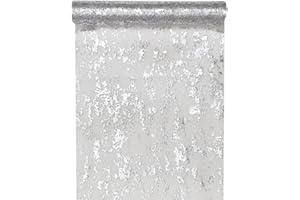 Santex - Bieżnik na stół - fantazyjny - błyszczący - poliester, srebrny